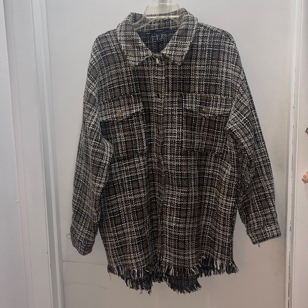 Oversized shacket